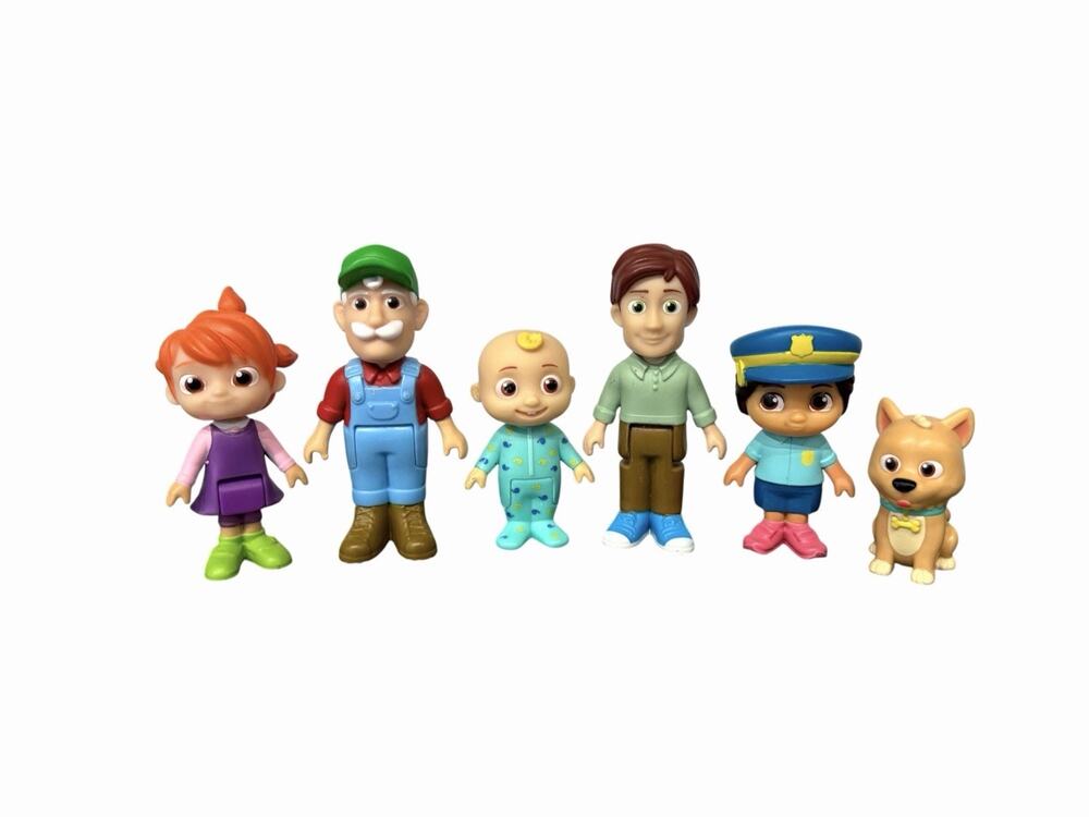 CoComelon Family 4 Pack Plus Nina & Dog Bingo Toy Figures Jazwares